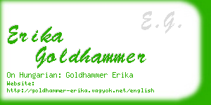 erika goldhammer business card